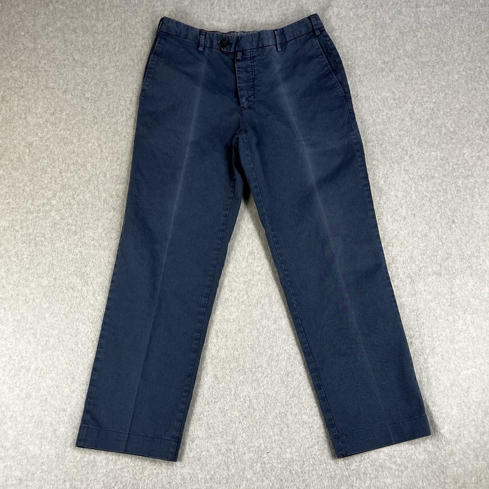 Maurizio Baldassari Mens Cotton Blend Chino Pants 30x27.5 Blue Faded Italy